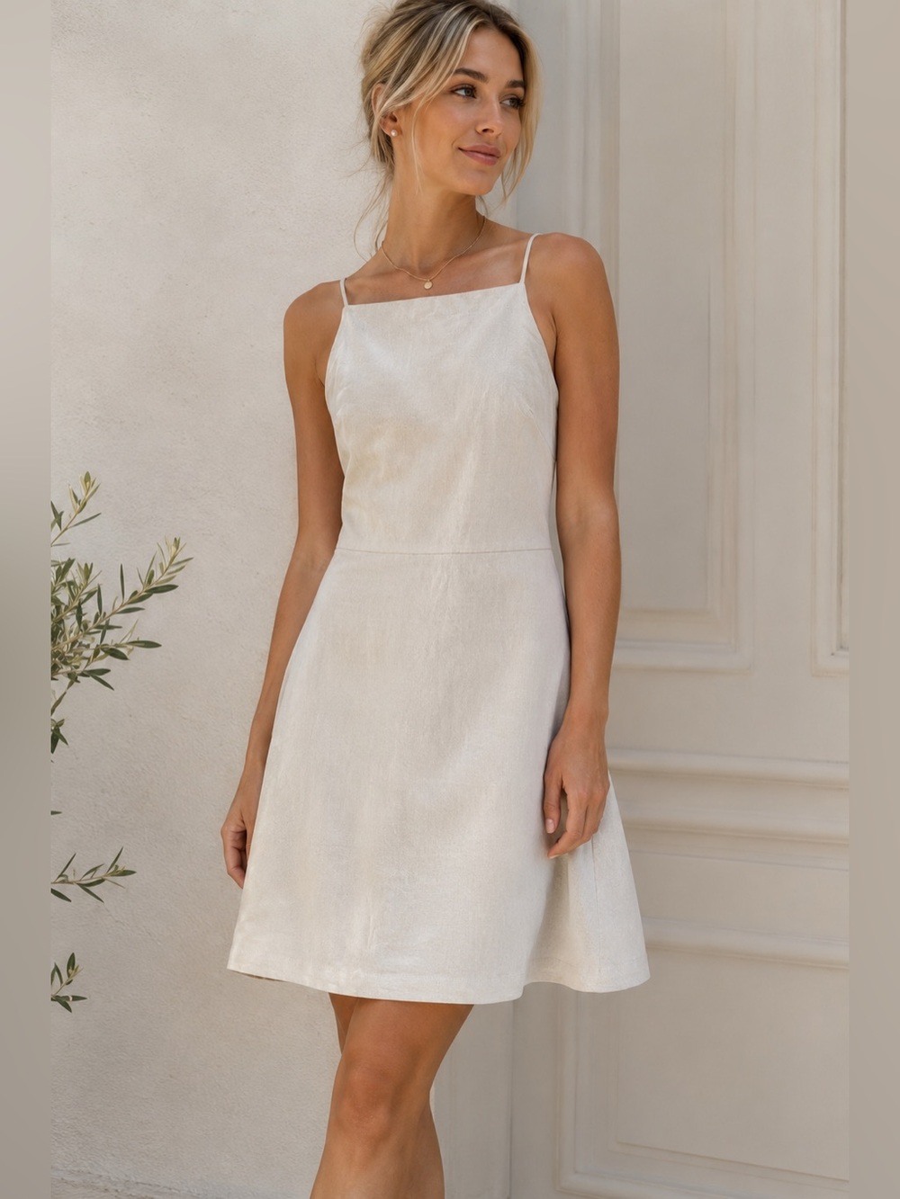 Banana Republic Cream Mini Dress